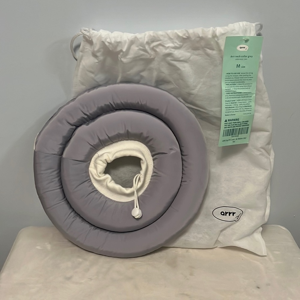 New ARRR Recovery Dog UFO Comfy Collar Medium Grey